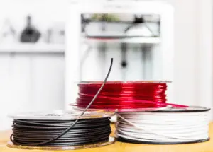 red black and white 3d filament